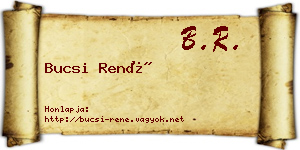 Bucsi René névjegykártya